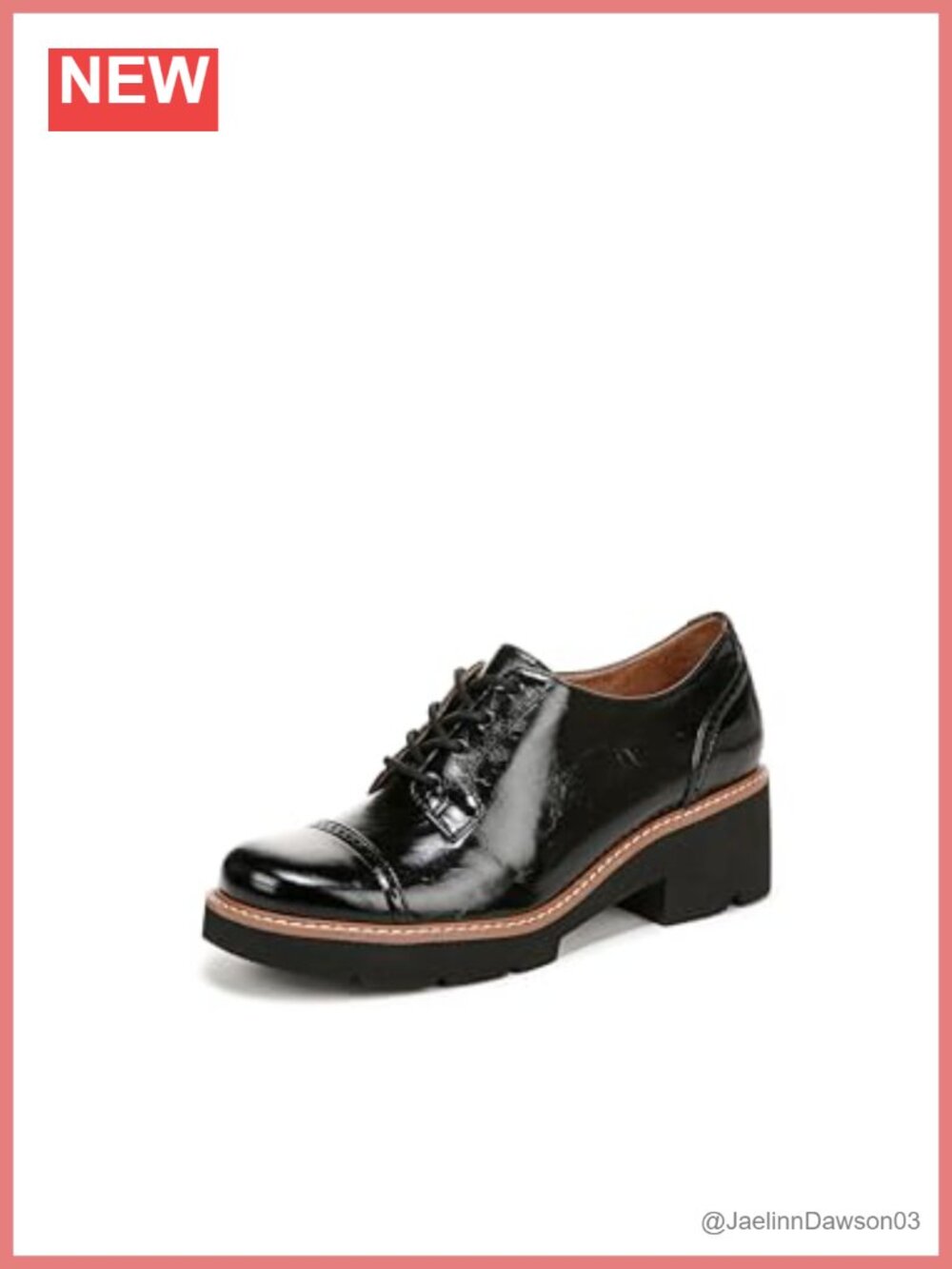 Lace Up Lug Sole Oxford Shoes - Chunky Heel Platform EVA Sole Lightweight